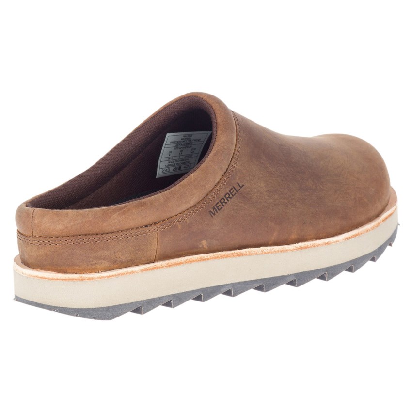 Sabots Merrell Juno Clog Leather Marron Homme | D.T.ORZE